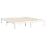 vidaXL Cadre de lit sans matelas blanc bois de pin massif