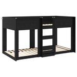 vidaXL Lit Superposé pour Enfants Chêne noir 90 x 200 cm