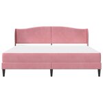 vidaXL Cadre de lit avec tête de lit Rose 180 x 200 cm Velours