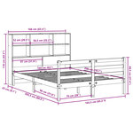 vidaXL Lit bibliothèque sans matelas blanc 160x200 cm bois pin massif
