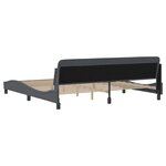 vidaXL Cadre de lit sans matelas gris foncé 200x200 cm velours