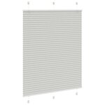 vidaXL Store plissé gris clair 105x100cm largeur du tissu 104 4cm