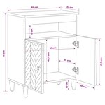 vidaXL Armoires de rangement avec stockage Marron 60 x 33 5 x 75 cm