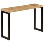 vidaXL Table console 120x35x76 cm Bois de manguier solide et acier