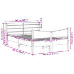 vidaXL Cadre de lit avec tête de lit 135x190 cm bois de pin massif