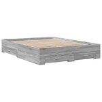vidaXL Cadre de lit avec tiroirs sans matelas sonoma gris 150x200 cm