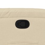 vidaXL Fauteuil inclinable en tissu crème