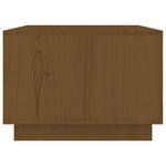 vidaXL Table basse Marron miel 80x50x35 cm Bois massif de pin