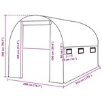 vidaXL Couverture de remplacement de serre (6 86m²) 200x343x200cm Vert