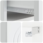 vidaXL Cabinet de chevet mural 2 Pièces Blanc 33 x 34 5 x 20 cm