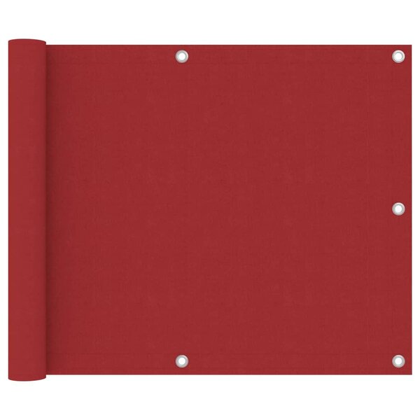 vidaXL Écran de balcon Rouge 75x400 cm Tissu Oxford