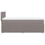 vidaXL Sommier à lattes de lit avec matelas Taupe 90x200 cm Tissu