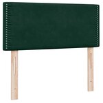vidaXL Sommier à lattes de lit et matelas vert foncé 90x210 cm velours
