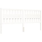vidaXL Cadre de lit sans matelas blanc 200x200 cm bois massif de pin