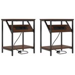 vidaXL Armoires de chevet 2 Pièces Chêne marron 38 x 30 x 48 cm