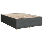 vidaXL Sommier à lattes de lit avec matelas Noir 160x200 cm Tissu