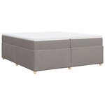 vidaXL Sommier à lattes de lit avec matelas Taupe 200x200 cm Tissu