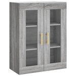 vidaXL Armoire murale sonoma gris 69 5x34x90 cm