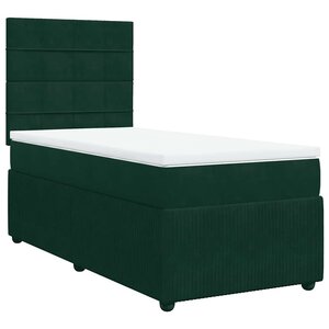 vidaXL Sommier à lattes de lit avec matelas Vert foncé 90x190 cm