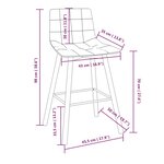 Vidaxl tabourets de bar lot de 2 taupe tissu