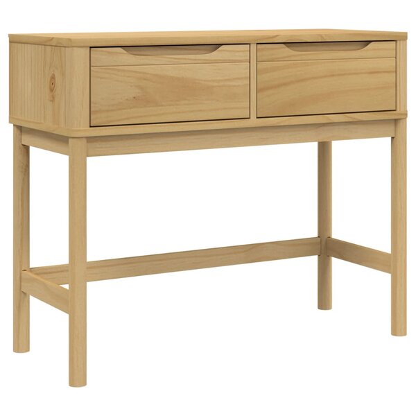 vidaXL Table console FLORO marron cire 89 5x36 5x73 cm pin massif