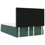 vidaXL Cadre de lit ottoman avec matelas vert foncé 140x200 cm velours
