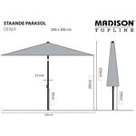 Madison Parasol Denia 200x200 cm taupe