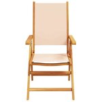 vidaXL Ensemble de salle à manger pour jardin Pliant 5 Pièces Beige