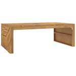 vidaXL Table basse 110x60x38 cm bois de teck solide