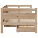 vidaXL Lit de jour avec tiroirs sans matelas 80x200 cm bois massif