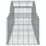 vidaXL Paniers à gabions arqués 18 Pièces 200x50x40/60 cm fer galvanisé