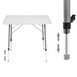 Tectake Table pliante hauteur ajustable