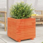 vidaXL Jardinière cire marron 50x50x49 5 cm bois de pin massif