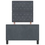 vidaXL Cadre de lit avec tête de lit Gris foncé 80 x 200 cm Velours