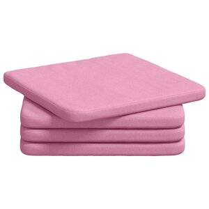 vidaXL Coussins de siège 4 Pièces Rose 40 x 40 x 3 cm tissu