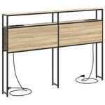 vidaXL Tête de lit de rangement Chêne sonoma 140 cm Bois d'ingénierie