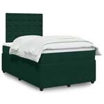 vidaXL Sommier à lattes de lit avec matelas vert foncé 120x190 cm