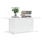 vidaXL Table basse blanc 102x55 5x40 cm bois d'ingénierie