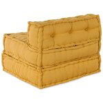 vidaXL Pouf modulaire jaune 70x70x54 tissu