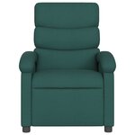 vidaXL Fauteuil inclinable Vert foncé Tissu