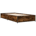 vidaXL Cadre de lit sans matelas chêne fumé 100x200 cm