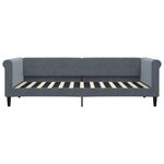 vidaXL Lit de jour avec matelas gris foncé 90x200 cm velours