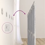 vidaXL Tête de lit avec armoires Gris béton Bois d'ingénierie