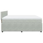 vidaXL Sommier à lattes de lit et matelas Gris clair 200x200cm Velours