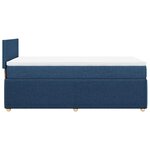 vidaXL Sommier à lattes de lit avec matelas Bleu 90x200 cm Tissu