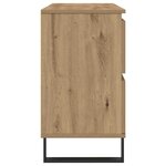 vidaXL Armoire de lavabo de salle de bain chêne artisanal 65x33x60 cm