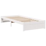 vidaXL Lit bibliothèque sans matelas blanc 75x190cm bois de pin massif