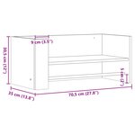 vidaXL Étagère murale chêne marron 70 5x35x30 5 cm bois d'ingénierie