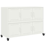 vidaXL Buffet blanc 100 5x39x72 cm acier