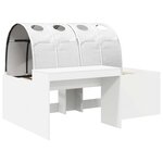vidaXL Lit haut pour enfants avec bureau Blanc Bois d'ingénierie